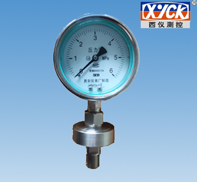 YTPF-60/100/150不锈钢耐震隔膜压力表